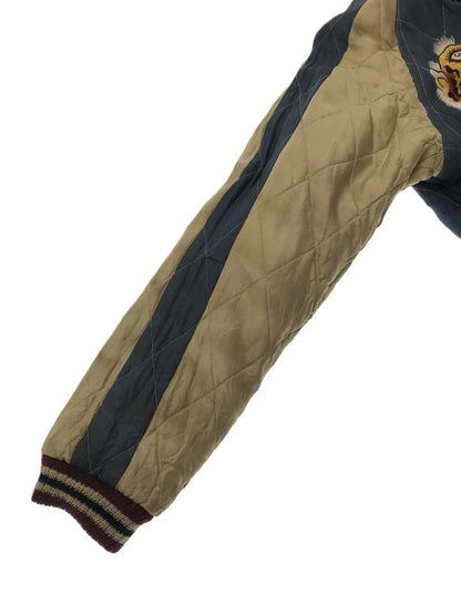 【現状渡し品】【メンズ】 TAILOR TOYO テーラー東洋 REVERSIBLE SOUVENIR JACKET TT10797 リバーシブル スーベニア ジャケット 硫黄島×虎×鷹 別珍 サテン スカジャン アウター 145-260707-na-07-tagh サイズ：中 カラー：ネイビー/ブルー 万代Net店