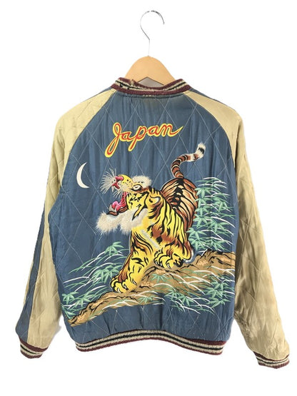 【現状渡し品】【メンズ】 TAILOR TOYO テーラー東洋 REVERSIBLE SOUVENIR JACKET TT10797 リバーシブル スーベニア ジャケット 硫黄島×虎×鷹 別珍 サテン スカジャン アウター 145-260707-na-07-tagh サイズ：中 カラー：ネイビー/ブルー 万代Net店