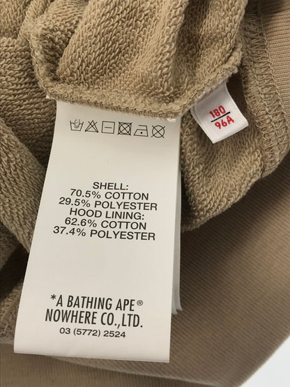 【中古美品】【メンズ】 AAPE BY A BATHING APE エーエイプ バイ ア ベイシング エイプ ZIP UP HOODIE ジップアップフーディー 半袖 トップス 142-260714-YY-16-tagh サイズ：L カラー：ベージュ 万代Net店