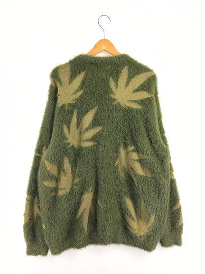 【中古品】【メンズ】 HUF ハフ PLANTLIFE CARDIGAN プラントライフ カーディガン ライトアウター 142-260709-rt-21-tag サイズ：L カラー：グリーン 万代Net店