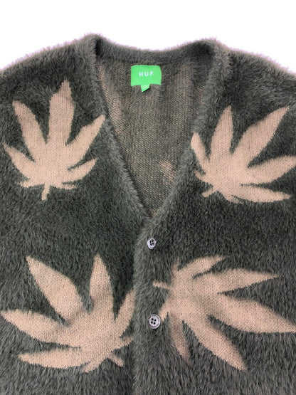 【中古品】【メンズ】 HUF ハフ PLANTLIFE CARDIGAN プラントライフ カーディガン ライトアウター 142-260709-rt-21-tag サイズ：L カラー：グリーン 万代Net店