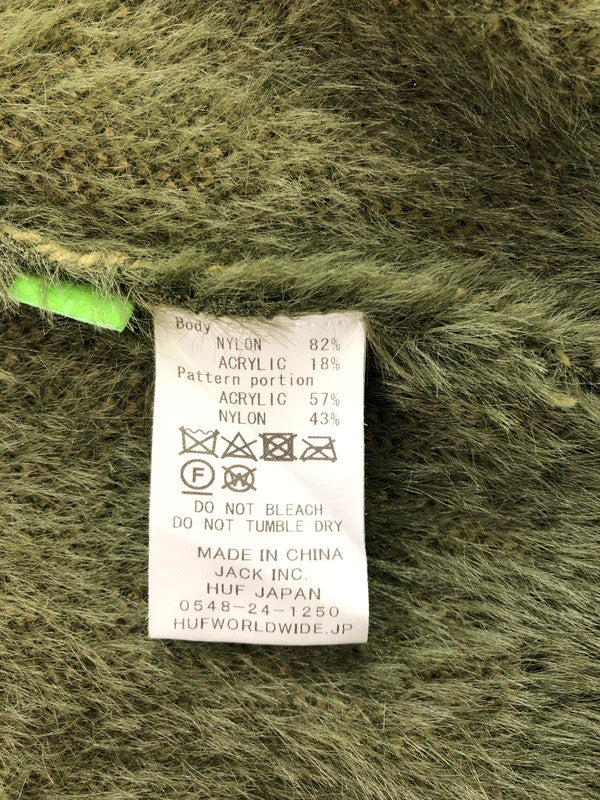 【中古品】【メンズ】 HUF ハフ PLANTLIFE CARDIGAN プラントライフ カーディガン ライトアウター 142-260709-rt-21-tag サイズ：L カラー：グリーン 万代Net店