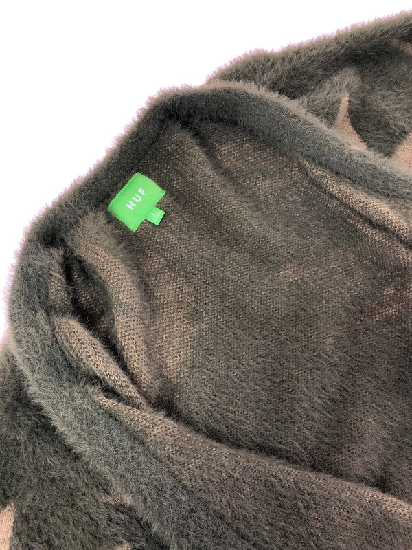【中古品】【メンズ】 HUF ハフ PLANTLIFE CARDIGAN プラントライフ カーディガン ライトアウター 142-260709-rt-21-tag サイズ：L カラー：グリーン 万代Net店
