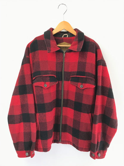 【中古品】【メンズ】 WOOLRICH ウールリッチ BUFFALO CHECK WOOL JACKET バッファロー チェック ウール ジャケット USA製 アウター 146-260707-na-10-tagh サイズ：L カラー：レッド/ブラック 万代Net店