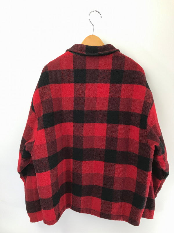 【中古品】【メンズ】 WOOLRICH ウールリッチ BUFFALO CHECK WOOL JACKET バッファロー チェック ウール ジャケット USA製 アウター 146-260707-na-10-tagh サイズ：L カラー：レッド/ブラック 万代Net店