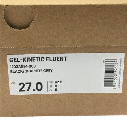 【中古美品】【メンズ】 ASICS アシックス GEL-KINETIC FLUENT 1203A591-003 ゲルキネティック フルーエント スニーカー 靴 162-260706-na-08-tagh サイズ：27cm US 9 カラー：BLACK/GRAPHITE GREY 万代Net店