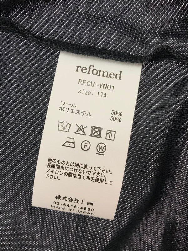 【中古品】【メンズ】 REFOMED リフォメッド WOOL BASE RECU-YN01 ウール ベース 半袖 Tシャツ トップス 140-260705-rt-13-tag サイズ：174 カラー：ブラック 万代Net店