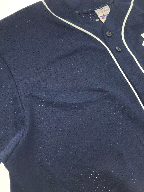 【中古品】【メンズ】 MAJESTIC マジェスティック NEW YORK YANKEES JETER BASEBALL SHIRT USA製 ニューヨーク ヤンキース ベースボール シャツ トップス 146-260705-rt-11-tag サイズ：2X カラー：ネイビー 万代Net店