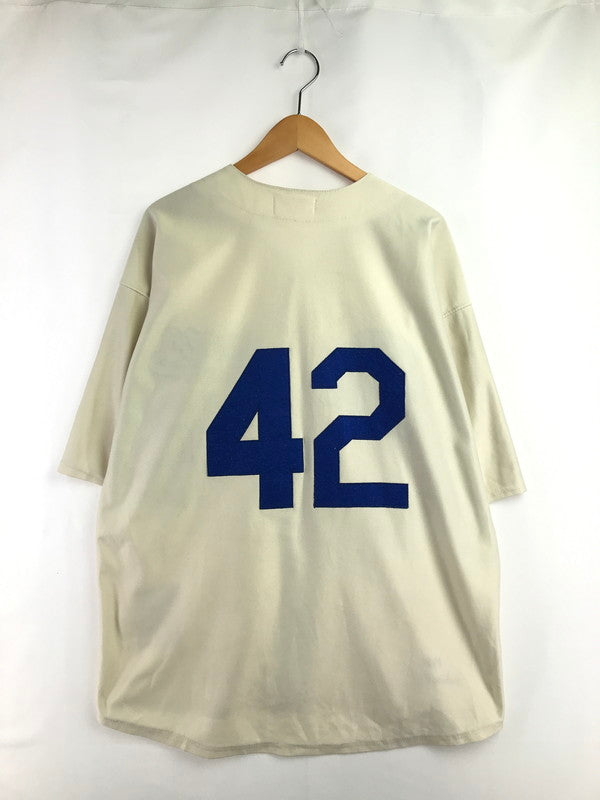【中古品】【メンズ】 MITCHELL&NESS ミッチェル&ネス LOS ANGELES DODGERS JACKIE ROBINSON 42 BASEBALL SHIRT ベースボール シャツ トップス 146-260705-rt-12-tag サイズ：不明 下記参照 カラー：アイボリー 万代Net店