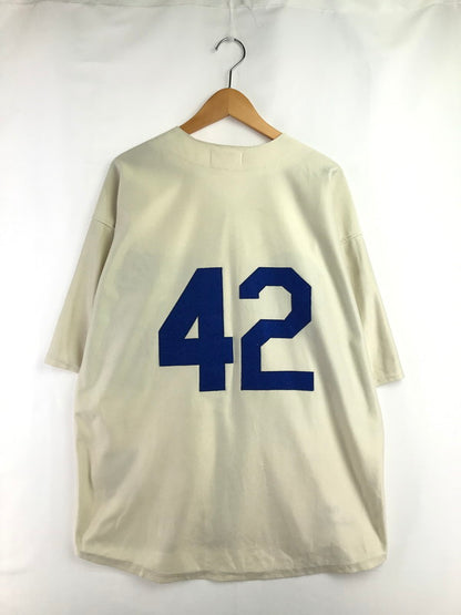 【中古品】【メンズ】 MITCHELL&NESS ミッチェル&ネス LOS ANGELES DODGERS JACKIE ROBINSON 42 BASEBALL SHIRT ベースボール シャツ トップス 146-260705-rt-12-tag サイズ：不明 下記参照 カラー：アイボリー 万代Net店