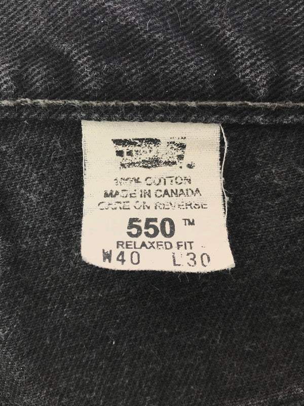 【中古品】【メンズ】 LEVI`S リーバイス 00's MADE IN CANADA BLACK DENIM PANTS 2000年代 メイド イン カナダ ブラックデニム パンツ ジーンズ 157-260705-rt-20-tag サイズ：W40 L30 カラー：ブラック 万代Net店