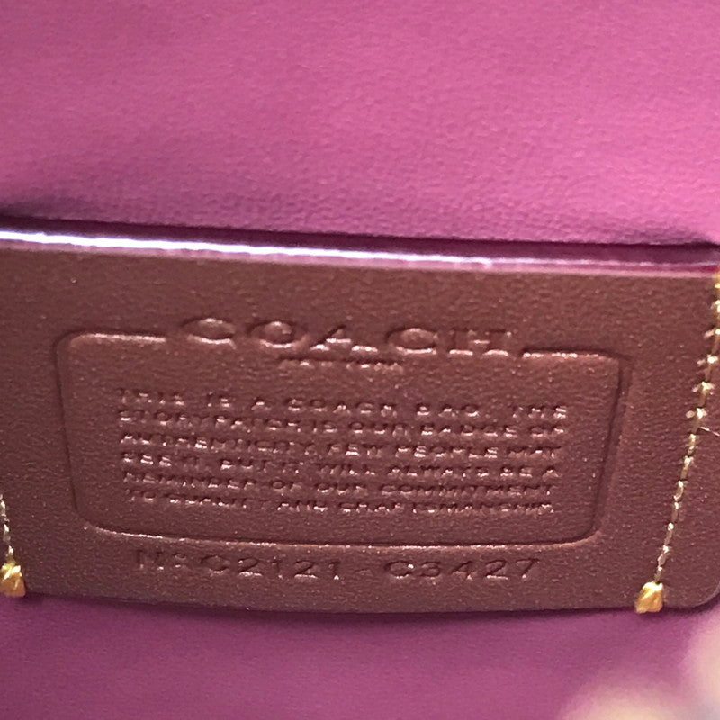 【中古美品】【レディース】 COACH コーチ C2121 C3427 KIA CIRCLE SHOULDER BAG キア サークル ショルダー バッグ 鞄 カバン 180-260704-ty-07-tagh カラー：ブラック 万代Net店