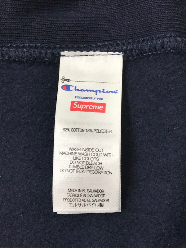 【中古品】【メンズ】 SUPREME シュプリーム × CHAMPION チャンピオン 25SS HOODED SWEATSHIRT ２５年 フーデッド スウェットシャツ パーカー トップス 149-260716-rt-06-tagh サイズ：XL カラー：ネイビー 万代Net店