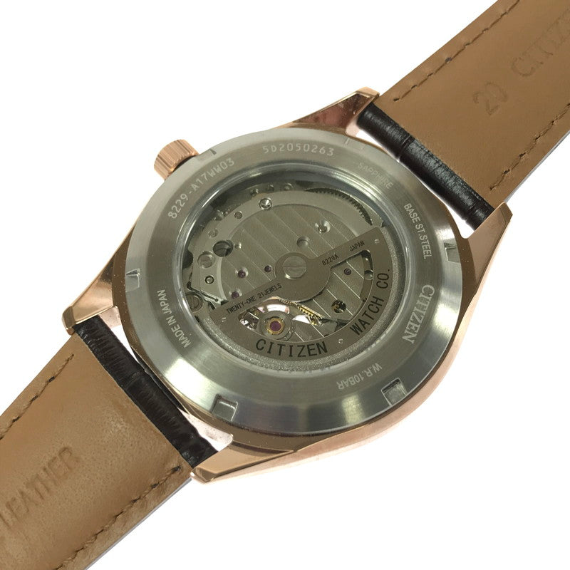 【中古品】【メンズ】 CITIZEN CITIZEN COLLECTION 8229-A17WW03 シチズン コレクション メカニカル 自動巻 腕時計 時計 197-260710-ki-08-tagh カラー：ピンクゴールド 万代Net店