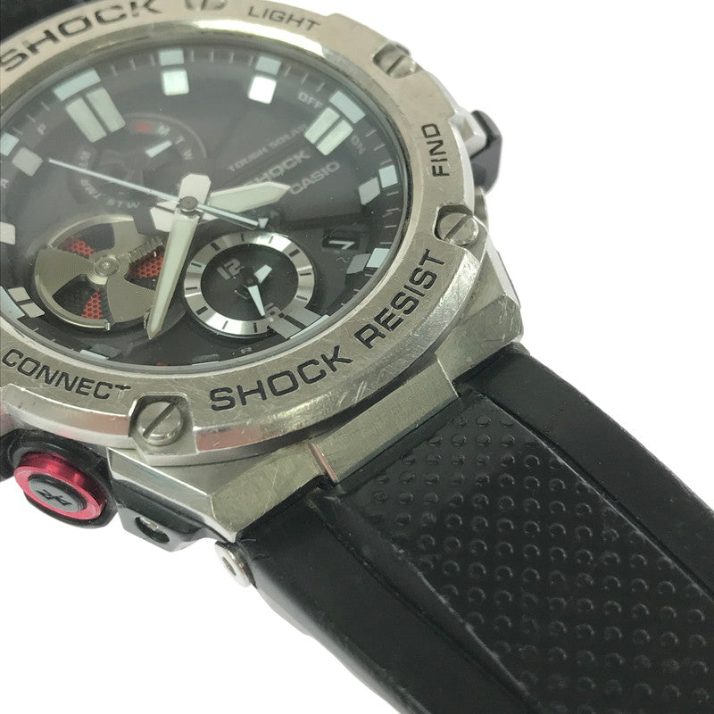 【現状渡し品】【メンズ】 G-SHOCK ANALOG SOLAR BLUETOOTH WATCH GST-B100-1AF Gスティール アナログ ソーラー ブルートゥース ウォッチ 腕時計 時計 196-260710-ki-07-tagh カラー：ブラック/シルバー 万代Net店