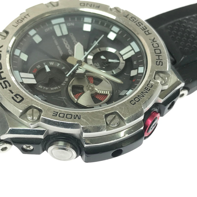 【現状渡し品】【メンズ】 G-SHOCK ANALOG SOLAR BLUETOOTH WATCH GST-B100-1AF Gスティール アナログ ソーラー ブルートゥース ウォッチ 腕時計 時計 196-260710-ki-07-tagh カラー：ブラック/シルバー 万代Net店