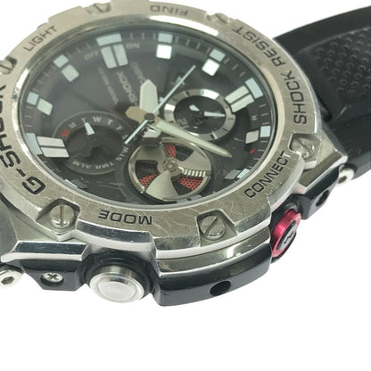 【現状渡し品】【メンズ】 G-SHOCK ANALOG SOLAR BLUETOOTH WATCH GST-B100-1AF Gスティール アナログ ソーラー ブルートゥース ウォッチ 腕時計 時計 196-260710-ki-07-tagh カラー：ブラック/シルバー 万代Net店