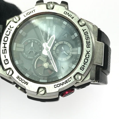 【現状渡し品】【メンズ】 G-SHOCK ANALOG SOLAR BLUETOOTH WATCH GST-B100-1AF Gスティール アナログ ソーラー ブルートゥース ウォッチ 腕時計 時計 196-260710-ki-07-tagh カラー：ブラック/シルバー 万代Net店