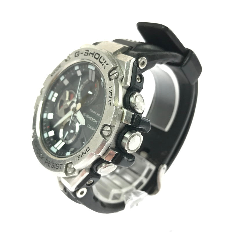 【現状渡し品】【メンズ】 G-SHOCK ANALOG SOLAR BLUETOOTH WATCH GST-B100-1AF Gスティール アナログ ソーラー ブルートゥース ウォッチ 腕時計 時計 196-260710-ki-07-tagh カラー：ブラック/シルバー 万代Net店