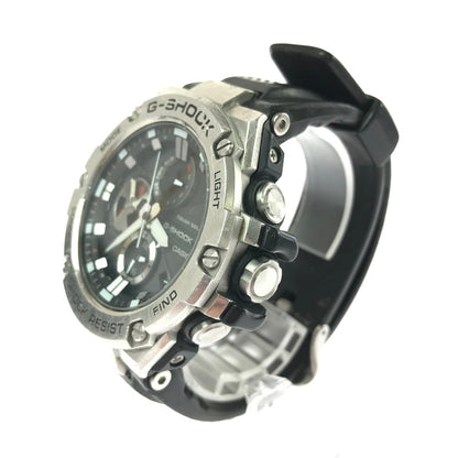 【現状渡し品】【メンズ】 G-SHOCK ANALOG SOLAR BLUETOOTH WATCH GST-B100-1AF Gスティール アナログ ソーラー ブルートゥース ウォッチ 腕時計 時計 196-260710-ki-07-tagh カラー：ブラック/シルバー 万代Net店