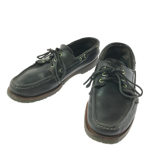 【現状渡し品】【メンズ】 RUSSELL MOCCASIN ラッセル モカシン DECK SHOES デッキシューズ 靴 165-260706-na-18-tagh サイズ：8 1/2 カラー：BLACK 万代Net店