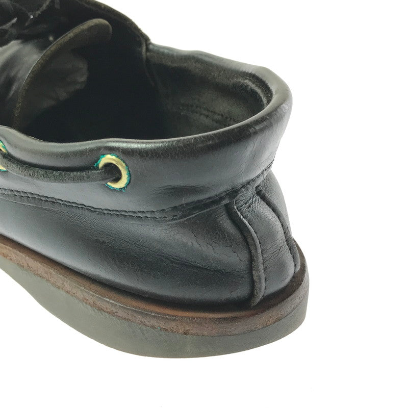 【現状渡し品】【メンズ】 RUSSELL MOCCASIN ラッセル モカシン DECK SHOES デッキシューズ 靴 165-260706-na-18-tagh サイズ：8 1/2 カラー：BLACK 万代Net店