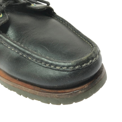 【現状渡し品】【メンズ】 RUSSELL MOCCASIN ラッセル モカシン DECK SHOES デッキシューズ 靴 165-260706-na-18-tagh サイズ：8 1/2 カラー：BLACK 万代Net店