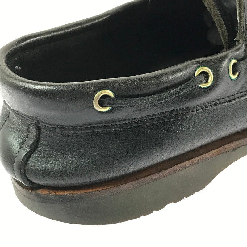 【現状渡し品】【メンズ】 RUSSELL MOCCASIN ラッセル モカシン DECK SHOES デッキシューズ 靴 165-260706-na-18-tagh サイズ：8 1/2 カラー：BLACK 万代Net店
