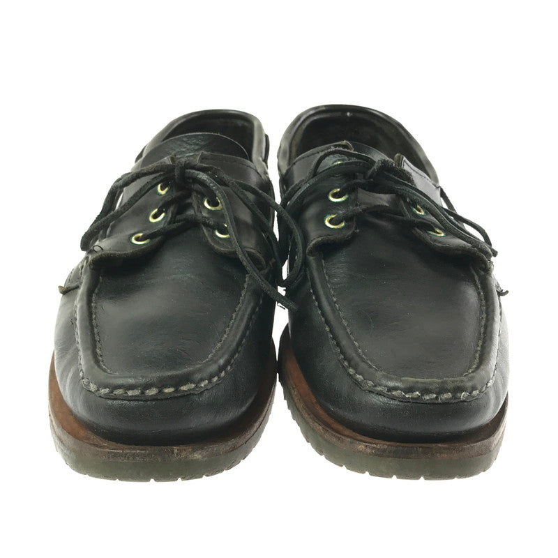 【現状渡し品】【メンズ】 RUSSELL MOCCASIN ラッセル モカシン DECK SHOES デッキシューズ 靴 165-260706-na-18-tagh サイズ：8 1/2 カラー：BLACK 万代Net店