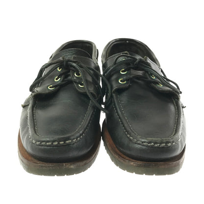 【現状渡し品】【メンズ】 RUSSELL MOCCASIN ラッセル モカシン DECK SHOES デッキシューズ 靴 165-260706-na-18-tagh サイズ：8 1/2 カラー：BLACK 万代Net店