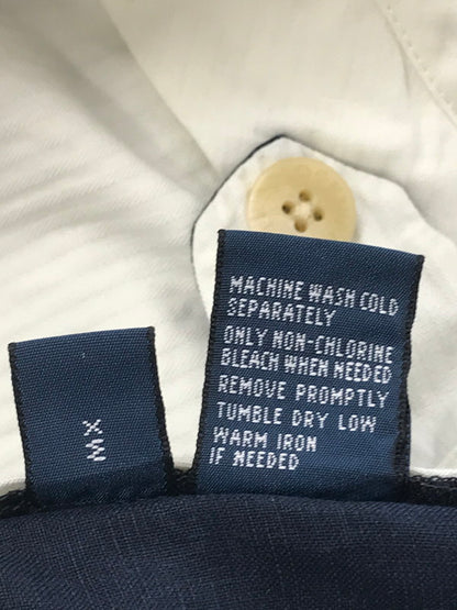 【中古品】【メンズ】 POLO RALPH LAUREN ポロ ラルフ ローレン LINEN SILK 2TACK PANTS リネン シルク ツータック パンツ ボトムス 157-260709-rt-05-tag サイズ：34×30 カラー：ネイビー 万代Net店