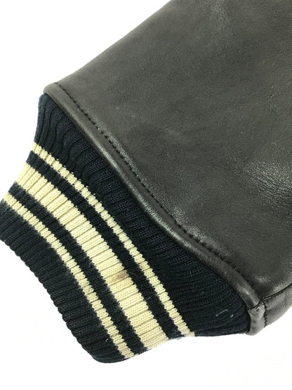 【中古品】【メンズ】 AVIREX アヴィレックス LEATHER VARSITY JACKET レザー バーシティージャケット アウター 145-260707-na-15-tagh サイズ：M カラー：ブラック 万代Net店