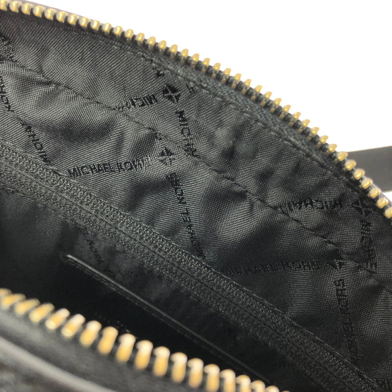 【中古品】【レディース】 MICHAEL KORS マイケル コース MK SIGNATURE SHOULDER BAG 37F2LCOC5B シグネイチャー ショルダー バッグ カバン 188-260717-rt-27-tagh カラー：ブラック 万代Net店