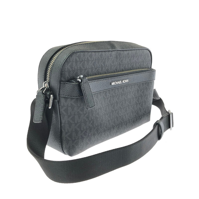 【中古品】【レディース】 MICHAEL KORS マイケル コース MK SIGNATURE SHOULDER BAG 37F2LCOC5B シグネイチャー ショルダー バッグ カバン 188-260717-rt-27-tagh カラー：ブラック 万代Net店