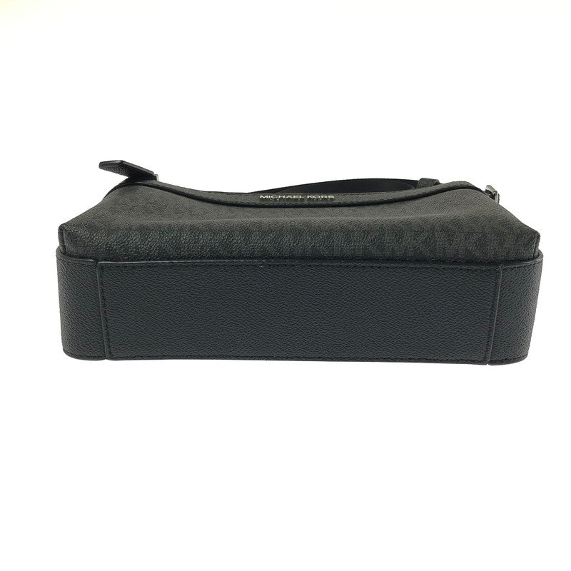 【中古品】【レディース】 MICHAEL KORS マイケル コース MK SIGNATURE SHOULDER BAG 37F2LCOC5B シグネイチャー ショルダー バッグ カバン 188-260717-rt-27-tagh カラー：ブラック 万代Net店