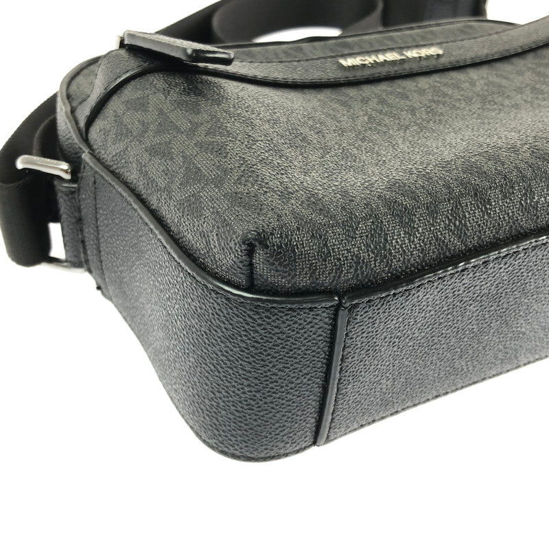 【中古品】【レディース】 MICHAEL KORS マイケル コース MK SIGNATURE SHOULDER BAG 37F2LCOC5B シグネイチャー ショルダー バッグ カバン 188-260717-rt-27-tagh カラー：ブラック 万代Net店