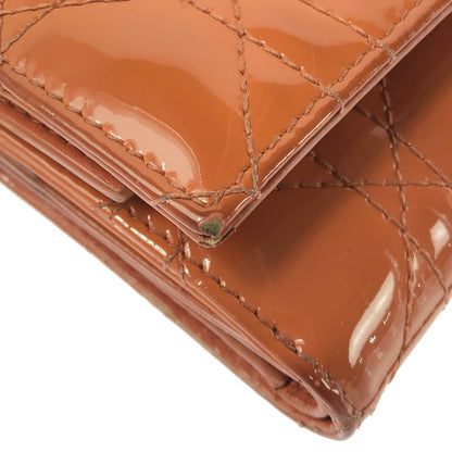 【現状渡し品】【レディース】 CHRISTIAN DIOR LADY DIOR LOTUS WALLET レディ ディオール ロータス ウォレット 三つ折り財布 財布 181-260710-ki-01-tagh カラー：コーラルピンク 万代Net店