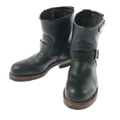 【中古品】【メンズ】 RED WING レッドウィング 8INCH SHORT ENGINEER BOOTS 2976 8インチ ショート エンジニア ブーツ 靴 164-260706-na-11-tagh サイズ：25.5cm US 7 1/2 カラー：BLACK 万代Net店