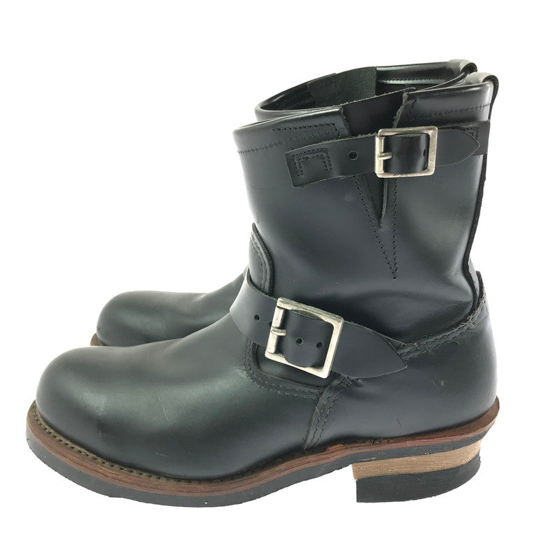 【中古品】【メンズ】 RED WING レッドウィング 8INCH SHORT ENGINEER BOOTS 2976 8インチ ショート エンジニア ブーツ 靴 164-260706-na-11-tagh サイズ：25.5cm US 7 1/2 カラー：BLACK 万代Net店