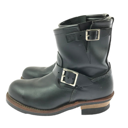 【中古品】【メンズ】 RED WING レッドウィング 8INCH SHORT ENGINEER BOOTS 2976 8インチ ショート エンジニア ブーツ 靴 164-260706-na-11-tagh サイズ：25.5cm US 7 1/2 カラー：BLACK 万代Net店