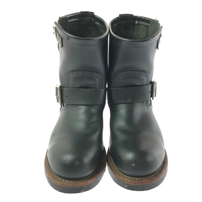 【中古品】【メンズ】 RED WING レッドウィング 8INCH SHORT ENGINEER BOOTS 2976 8インチ ショート エンジニア ブーツ 靴 164-260706-na-11-tagh サイズ：25.5cm US 7 1/2 カラー：BLACK 万代Net店