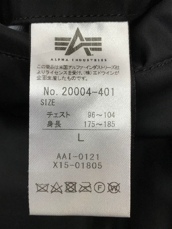 【中古品】【メンズ】 ALPHA INDUSTRIES アルファ インダストリーズ MA-1 FLIGHT JACKET 0615-00-573-8335 フライトジャケット アウター 145-260707-na-14-tagh サイズ：L カラー：ブラック 万代Net店