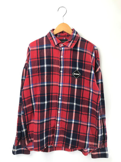 【中古品】【メンズ】 F.C.REAL BRISTOL エフシーレアルブリストル FLANNEL SHIRT フランネルシャツ 長袖 シャツ 142-260714-YY-17-tagh サイズ：M カラー：レッド 万代Net店