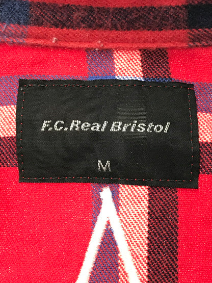 【中古品】【メンズ】 F.C.REAL BRISTOL エフシーレアルブリストル FLANNEL SHIRT フランネルシャツ 長袖 シャツ 142-260714-YY-17-tagh サイズ：M カラー：レッド 万代Net店
