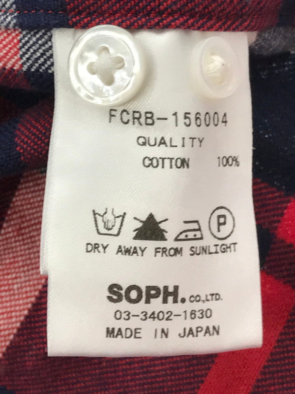 【中古品】【メンズ】 F.C.REAL BRISTOL エフシーレアルブリストル FLANNEL SHIRT フランネルシャツ 長袖 シャツ 142-260714-YY-17-tagh サイズ：M カラー：レッド 万代Net店