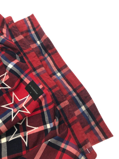 【中古品】【メンズ】 F.C.REAL BRISTOL エフシーレアルブリストル FLANNEL SHIRT フランネルシャツ 長袖 シャツ 142-260714-YY-17-tagh サイズ：M カラー：レッド 万代Net店