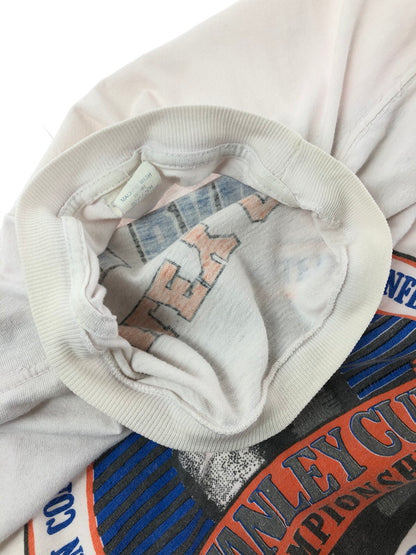 【現状渡し品】【メンズ】 NHL ナショナル・ホッケー・リーグ 1994 STANLEY CUP NEW YORK RANGERS T-SHIRT スタンレー カップ ニューヨーク レンジャーズ Tシャツ トップス 146-260823-rt-02-tagh サイズ：L カラー：ホワイト 万代Net店