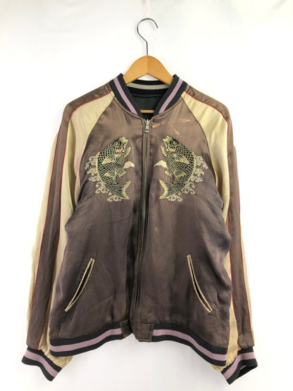 【現状渡し品】【メンズ】 花旅楽団 ハナタビ ガクダン SOUVENIR JACKET 鬼若丸の鯉退治 スーベニア ジャケット ライトアウター 145-260716-rt-13-tagh サイズ：L カラー：グリーン/ベージュ 万代Net店