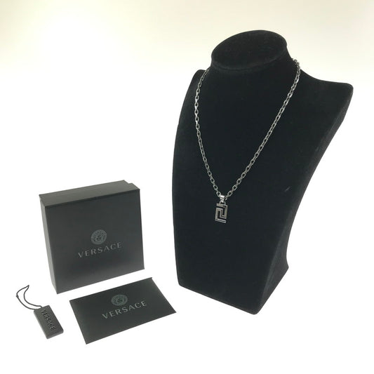 【中古品】【メンズ】 VERSACE ヴェルサーチ GRECA NECKLACE グリーク ネックレス アクセサリー 182-260711-na-01-tagh カラー：ブラック系 万代Net店