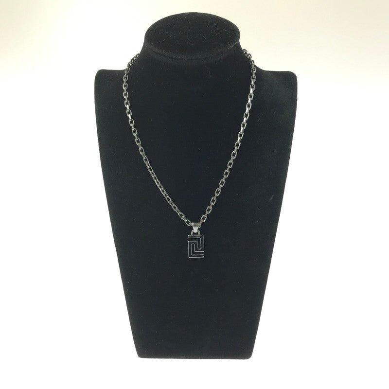 【中古品】【メンズ】 VERSACE ヴェルサーチ GRECA NECKLACE グリーク ネックレス アクセサリー 182-260711-na-01-tagh カラー：ブラック系 万代Net店